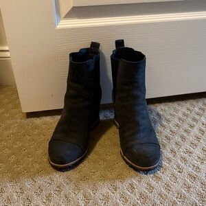 Suede Black Ankle Booties (All Weather)